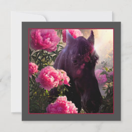 Black Beauty Friesian Horse - gratulationskort Julkort