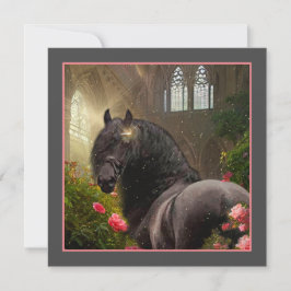 Black Beauty Friesian Horse - gratulationskort Julkort