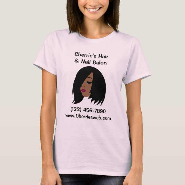 Black Beauty Salon T-Shirt - Anpassade (Framsida)