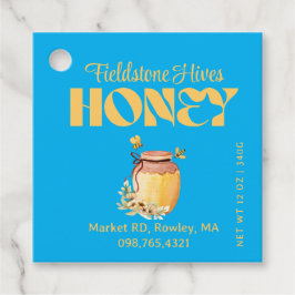 Black Bee Honey Label Metallic Gold Text Gåvor Etiketter