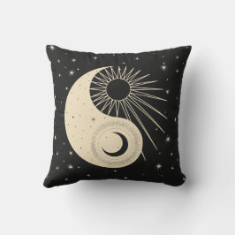 Black Beige Boho Kudde