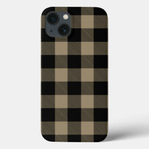 Black Beige Buffalo Play Check Mönster