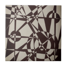 Black & Beige/Cream Geometric Modern Abstrakt Art