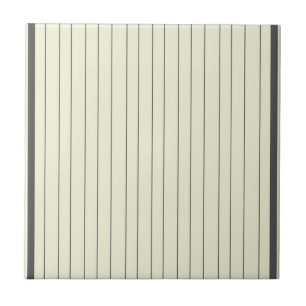 Black Beige Lodrät Rand Mönster Kakelplatta