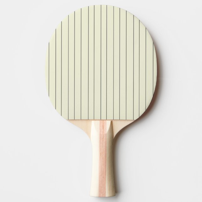 Black Beige Lodrät Rand Mönster Pingisracket (Framsidan)