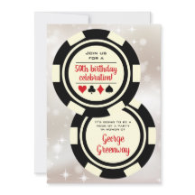 Black Benvit Poker Chip Las Vegas Birthday