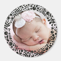 Black Berry Framed Baby Photo