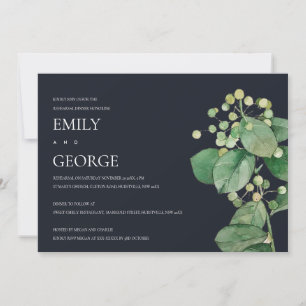 BLACK BERRY LEAFY FOLIAGE REHEARSAL DINNER INBJUDA TACK KORT