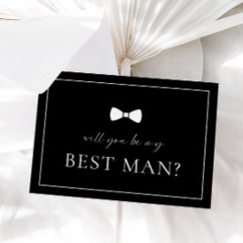 Black Best Man Frieri Card Inbjudningar