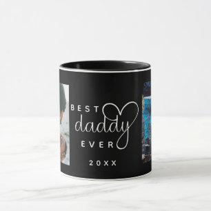 Black Best Pappa nånsin Fars dag 2-foto Mugg
