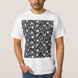 Black Bevalt Mönster T Shirt