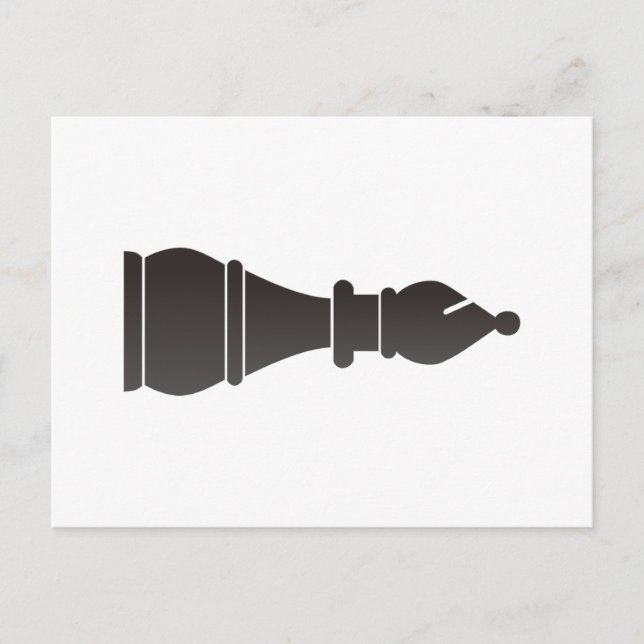 Black bihop schess biet vykort (Framsida)