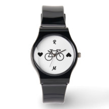 Black Bike Heart Silhouette Personlig Namn