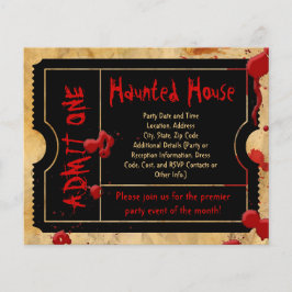 Black Biljett Blood Splatter Haunted House Flyers