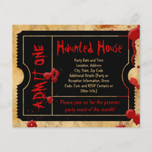 Black Biljett Blood Splatter Haunted House Flyers