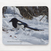 Black Billed Rocky Mountain Magpie mousepad