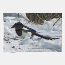 Black Billed Rocky Mountain Magpie towel