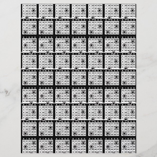 Black Bingo-kort (Framsida)