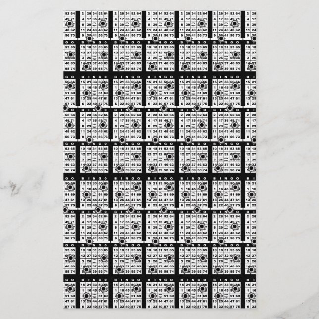 Black Bingo-kort (Framsida)