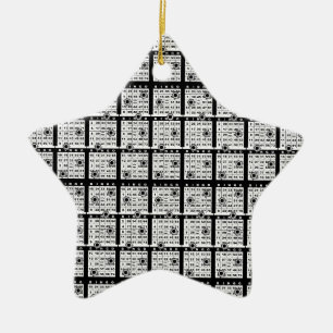 Black Bingo-kort Julgransprydnad Keramik