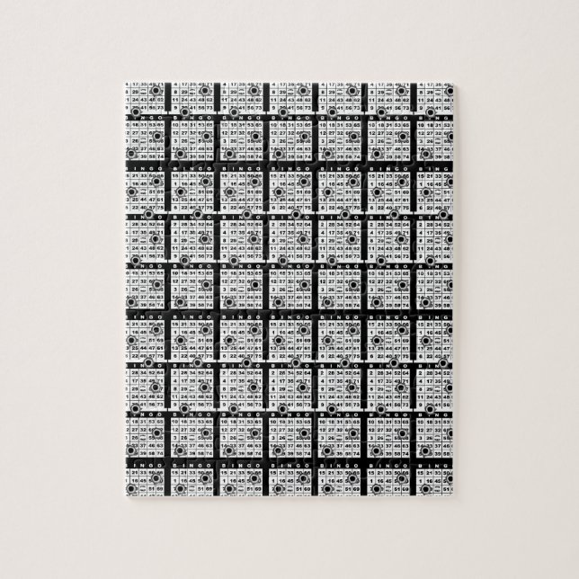 Black Bingo-kort Pussel (Vertikal)