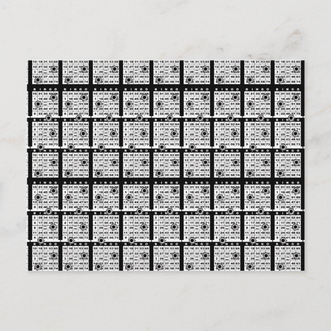 Black Bingo-kort Vykort (Framsida)