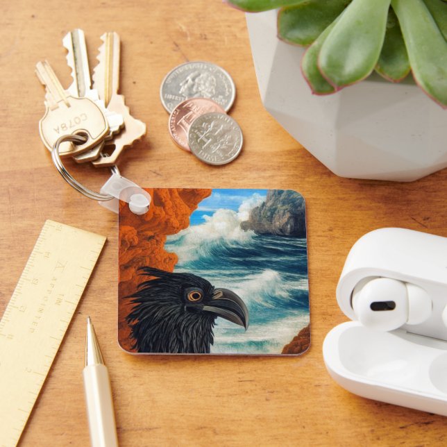 Black Bird Art Nyckelring (Skrivbord)