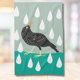 Black Bird Kitchen towel Kökshandduk