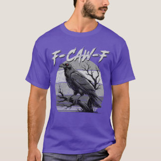 Black Bird Kråka Funny Kråka Bird Cawing Grunge T Shirt