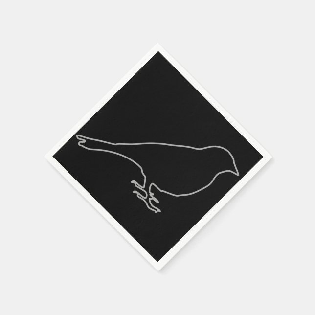 Black Bird Napkins Pappersservett (Hörn)