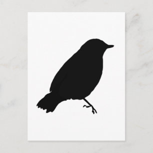 Black Bird Silhouette Unik gåva för närvarande Vykort