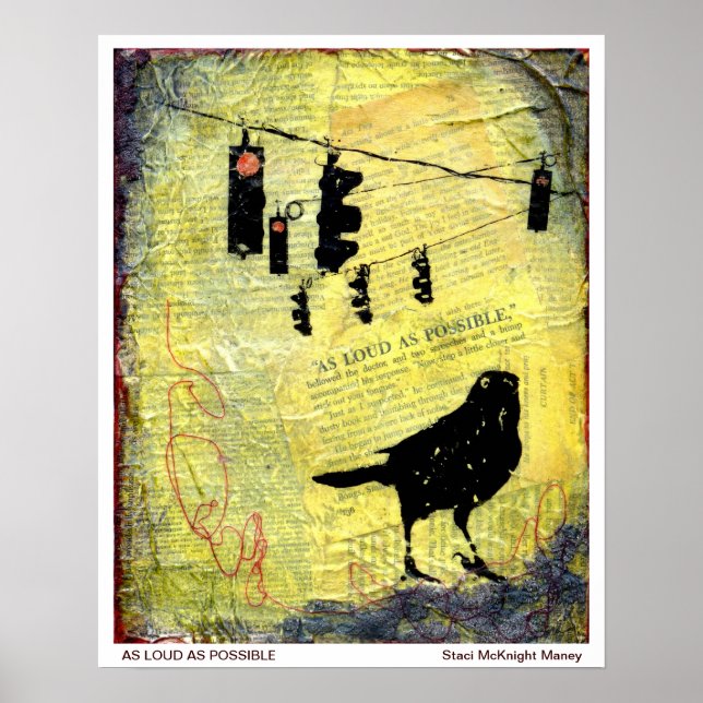 Black Bird Stop Light LOUD Poster (Framsidan)