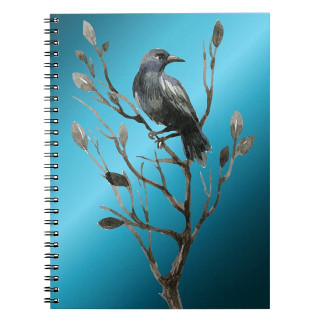Black Bird the Raven Notebook Anteckningsbok (Framsidan)