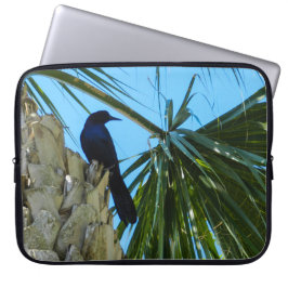 Black Bird Träd Laptop Fodral