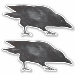 Black Birds Kråka Sticker Klistermärken