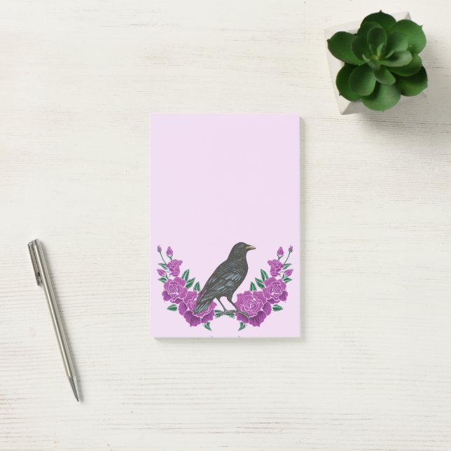 Black Birds Ro och Raven Post-it Block (Kontor)