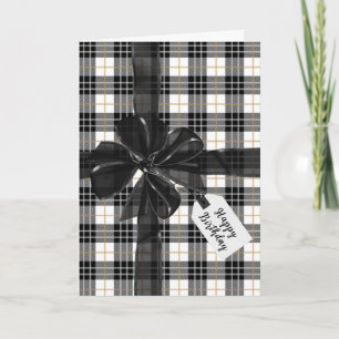 Black Birthday Bow på Tartan Play Kort