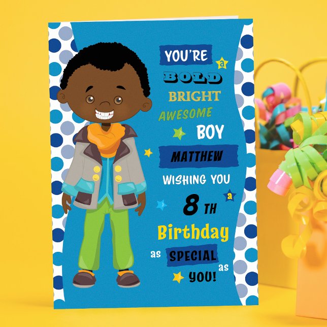 Black Birthday Boy Kort (Skapare uppladdad)