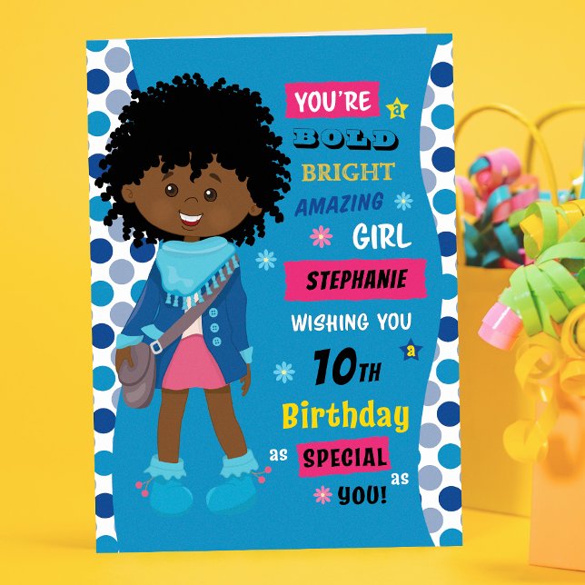 Black Birthday Girl Kort (Skapare uppladdad)