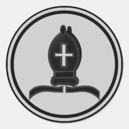 Black Bishop Chess Biet Runt Klistermärke