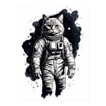 Black Bläck Astronaut Cat Design