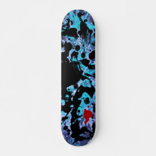 BLACK BLÄCK Blå stänk Skateboard Bräda 20,5 Cm