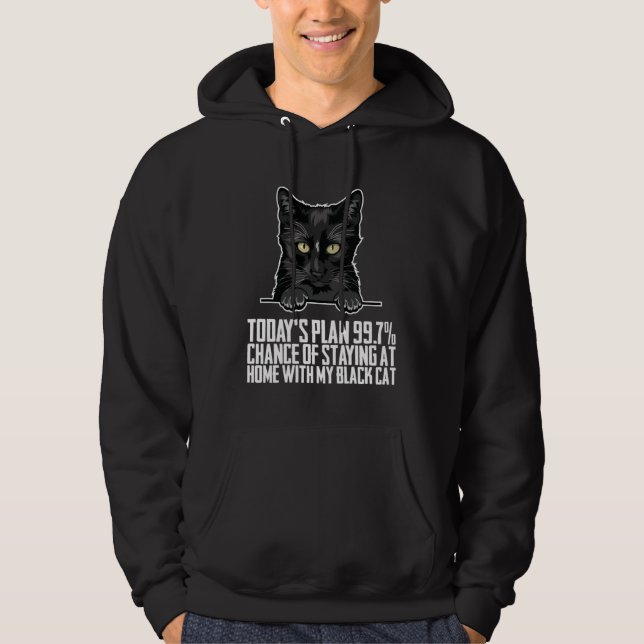 Black  Black cat  Black mom Hoodie (Framsida)