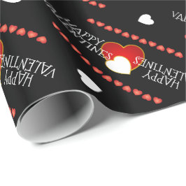 BLACK BLACK, Cute Valentiness Red White Hearners Presentpapper
