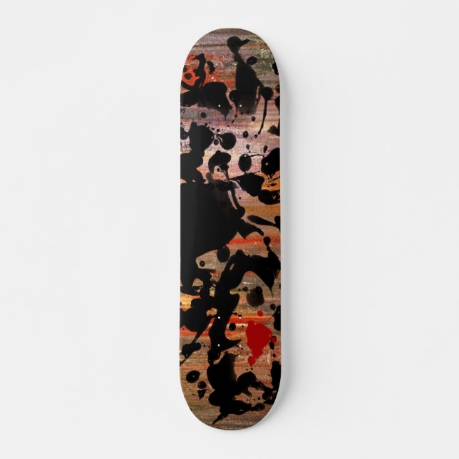 BLACK BLÄCK | Grålning Skateboard Bräda 20,5 Cm (Framsida)