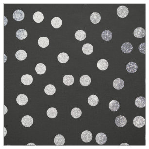 Black Bläck och Silver City Dots Tyg
