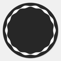 Black Blank Circle Custom Spice Sticker