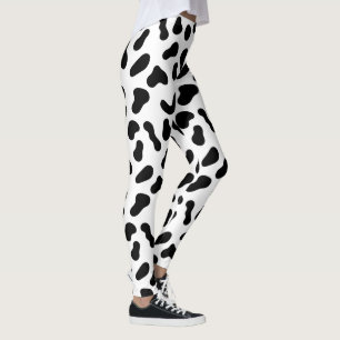 Black Blobs Flat Mönster Leggings