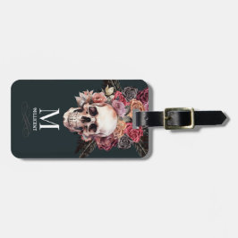 Black blommigt-död, gothic party bagagebricka