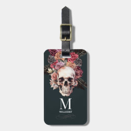 Black blommigt-död, gothic party bagagebricka